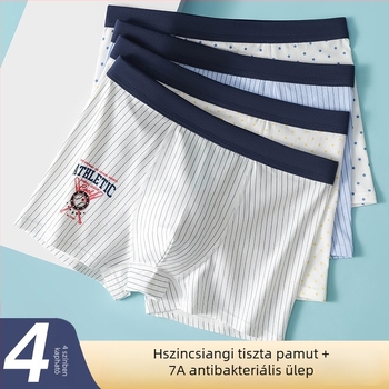 Fiúk pamut boxeralsói közepes–nagy méretben, nyárra