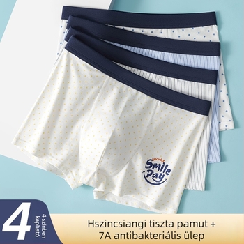 Fiúk pamut boxeralsói közepes–nagy méretben, nyárra