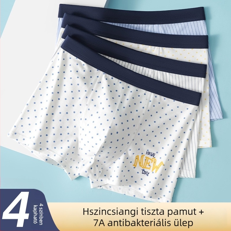 Fiúk pamut boxeralsói közepes–nagy méretben, nyárra