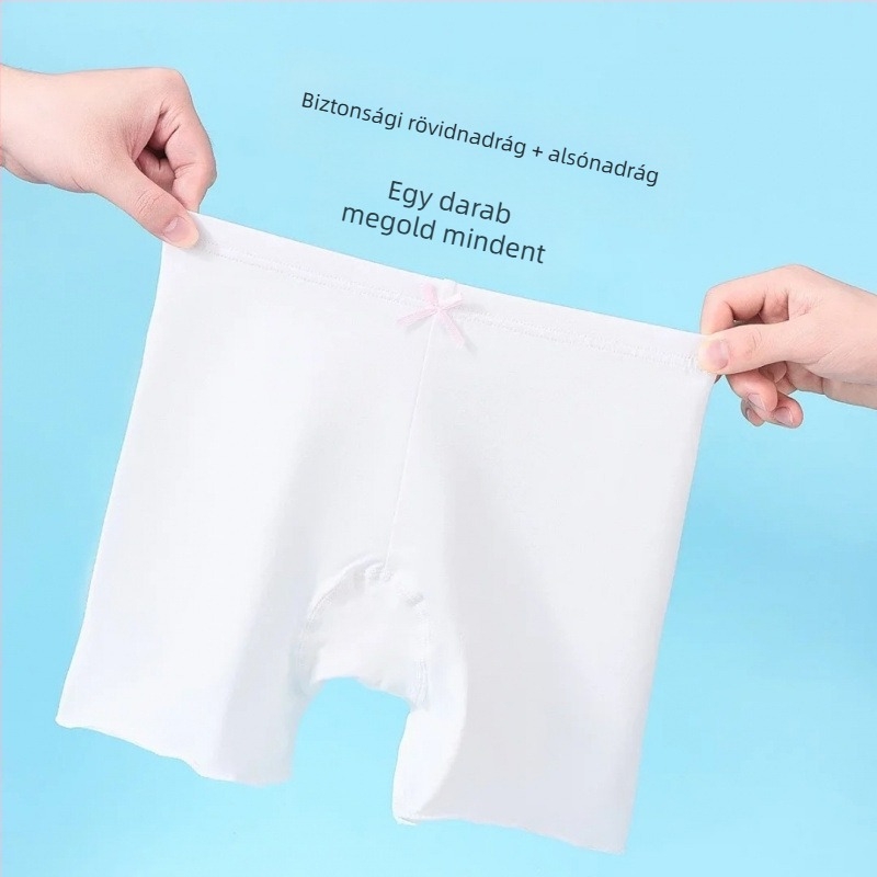 Rouru Lányoknak Pamut Biztonságos Alsónemű, Varratmentes, 95% Pamut, Középmagas Derékú, 3–8 éveseknek