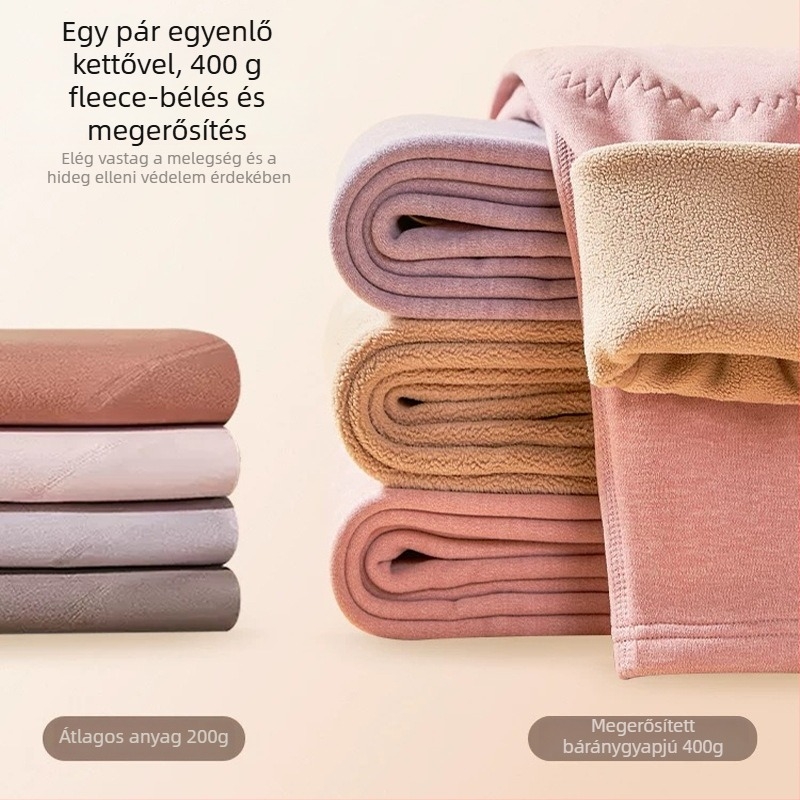 Magas derekú termosz leggings fleece béléssel, vastag, uniszex