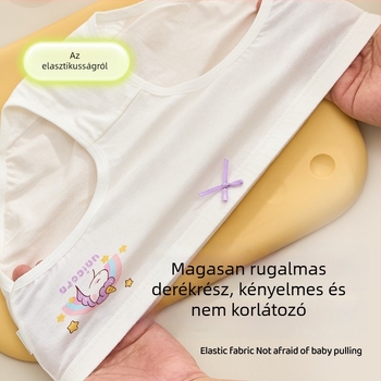 Pamut háromszög alakú bugyi lányoknak, A kategória, modal ice silk, nyári rövidnadrág 3–8 éveseknek
