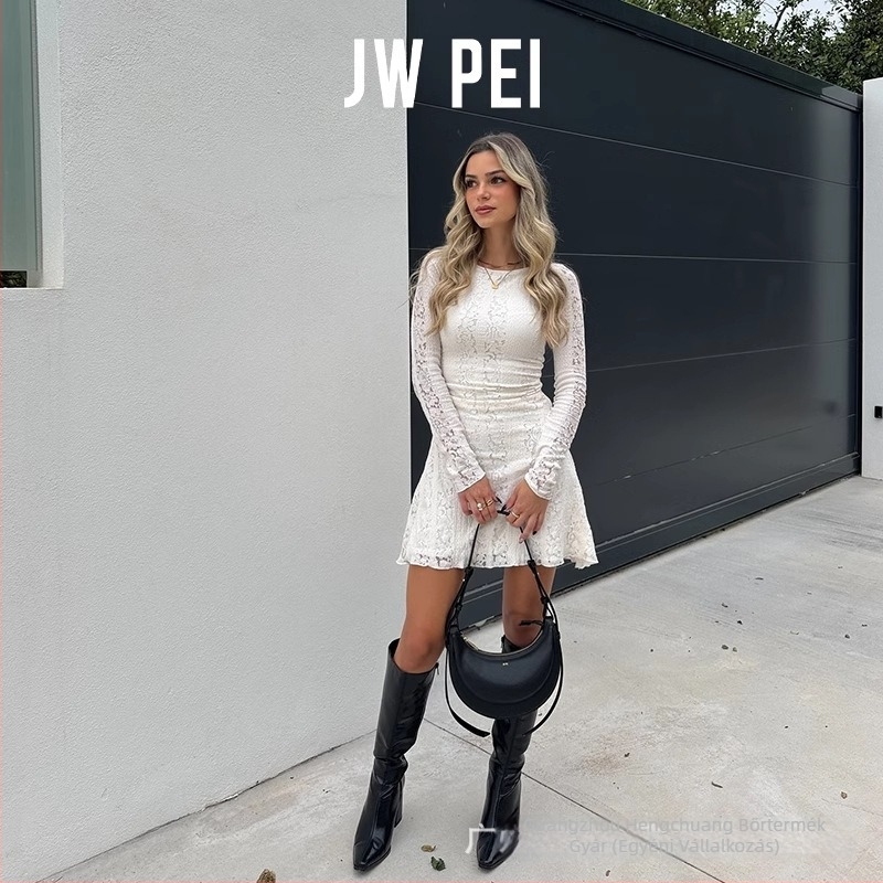 JWPEI félhold táska – bőr crossbody válltáska egy vállpánttal, szabálytalan félkör alak, cipzár