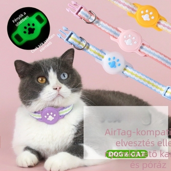 Kiskedvencek nyomkövető gallér védőburkolattal – Bohan, rajzfilm-stílus, anyag: textil, univerzális használat