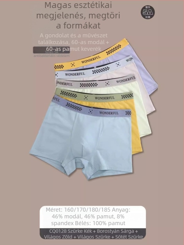 Modal anyagú, varrat nélküli boxeralsó fiúk számára és idősebb gyermekeknek