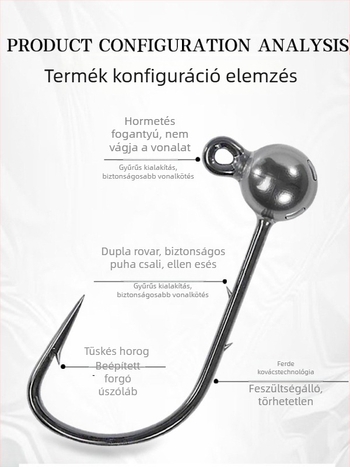 5 db Danqi fából készült wolfrám acél gyökeres horog, Mustad 4X megerősített, bassz és mandarin halak számára