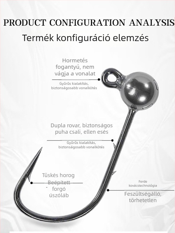 5 db Danqi fából készült wolfrám acél gyökeres horog, Mustad 4X megerősített, bassz és mandarin halak számára