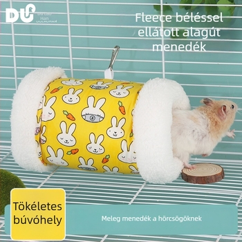 Pamut tunel-fészek kisállatoknak — téli meleg, fejlesztő játék guinea pig és hörcsög számára