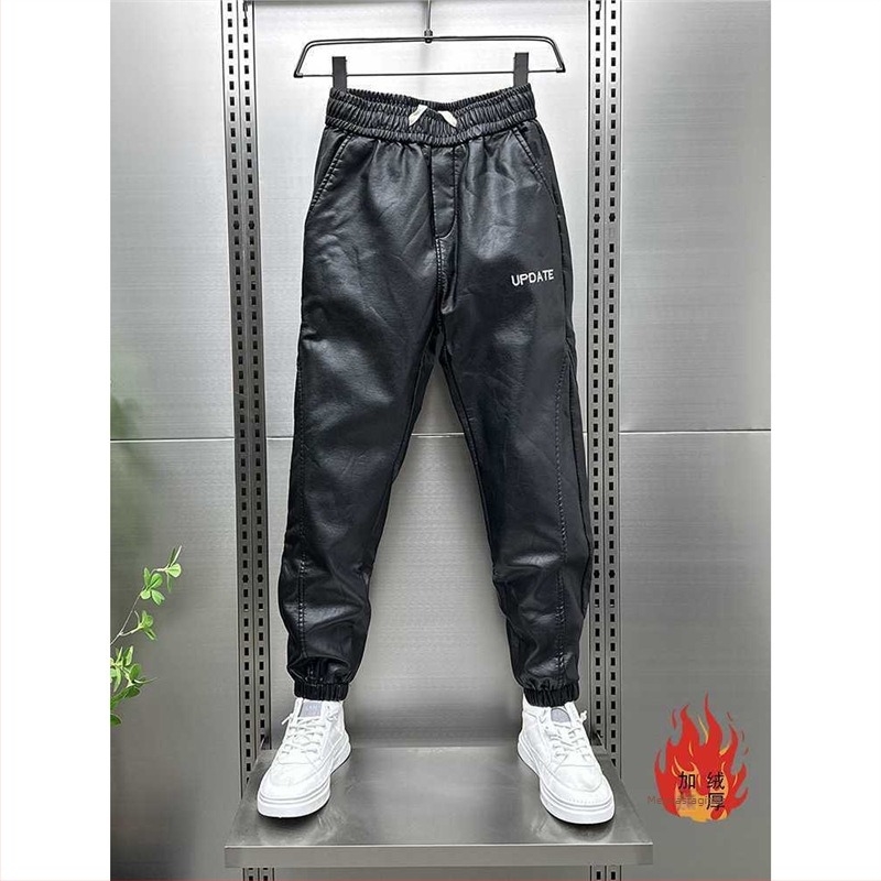 Férfi casual nadrág, laza szabás, középmagas derekú, fleece bélés, téli