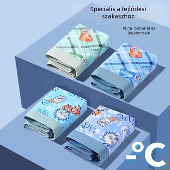 Plusz méretű fiúknak pamut rövidnadrág nyárra Ice Silk anyagból, 8 éves kortól