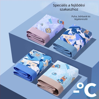 Plusz méretű fiúknak pamut rövidnadrág nyárra Ice Silk anyagból, 8 éves kortól