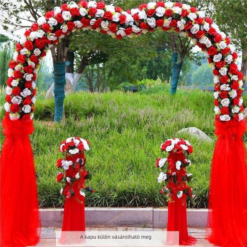 Vas esküvői boltív virágtartóval – teljes esküvői dekorációs készlet