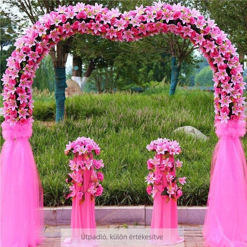 Vas esküvői boltív virágtartóval – teljes esküvői dekorációs készlet