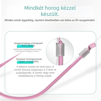 Thousand Carp Lai dupla horog vezetősínnel, kész végszerelék folyóparti horgászathoz, méret 6