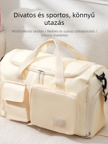 Utazótáska, nagy kapacitású 36–55L, görgőkkel kompatibilis, anyaga nylon 230 kompozit szövet, légáteresztő, kopásálló, vízálló, uniszex, szabadidős utazási stílus