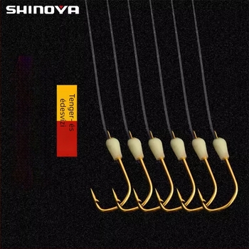 SHINOYA String Hook — Barbed Fishhook, 200 darab