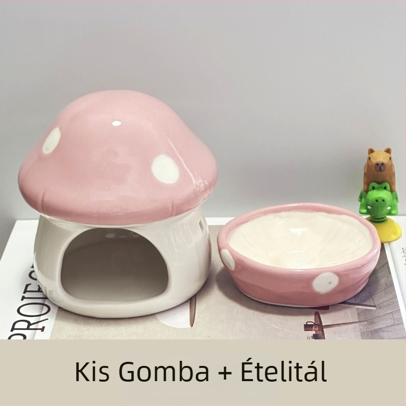 Mini kerámiás hörcsög etetőtál, anti-tipp dizájn
