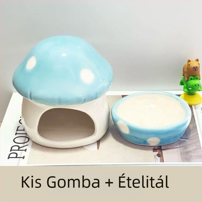 Mini kerámiás hörcsög etetőtál, anti-tipp dizájn