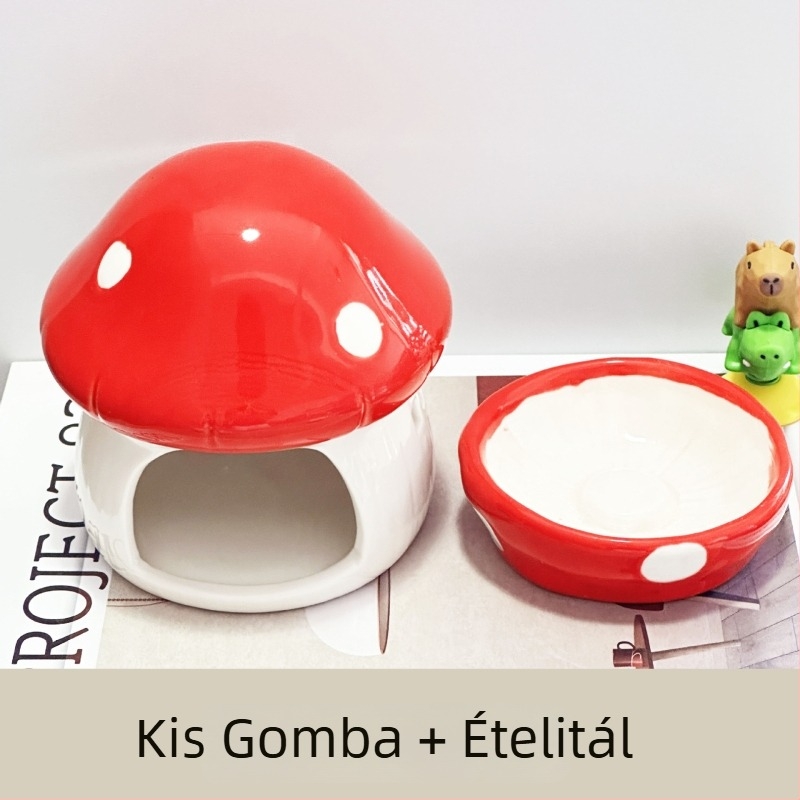 Mini kerámiás hörcsög etetőtál, anti-tipp dizájn