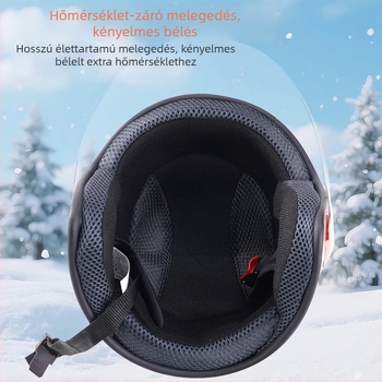 Yoha 3/4 sisak, PP anyag, 3C tanúsítvány, felnőtt, téli használatra elektromos járművekhez.