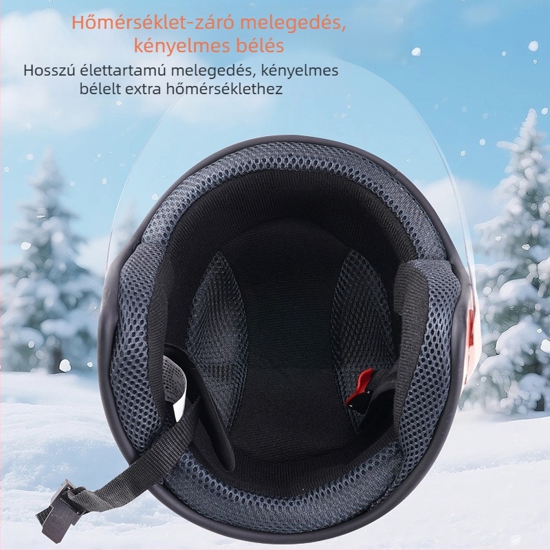 Yoha 3/4 sisak, PP anyag, 3C tanúsítvány, felnőtt, téli használatra elektromos járművekhez.