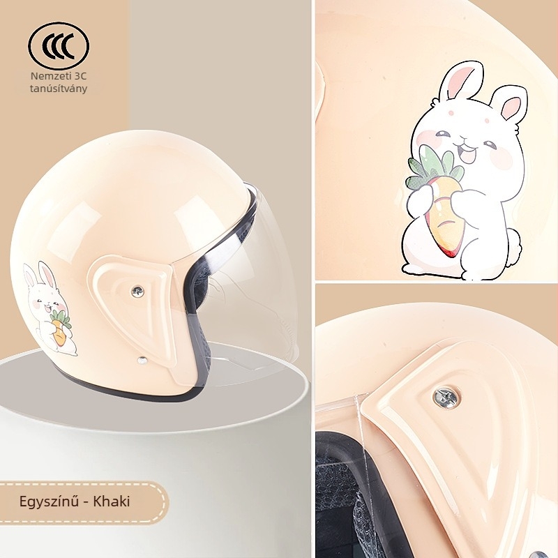 Yoha 3/4 sisak, PP anyag, 3C tanúsítvány, felnőtt, téli használatra elektromos járművekhez.