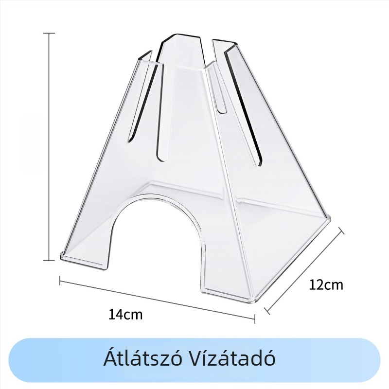 Kétfunkciós átlátszó víztartály kisállatok számára, golyós ivóedény, cseppálló, szivárgásmentes, akasztóval