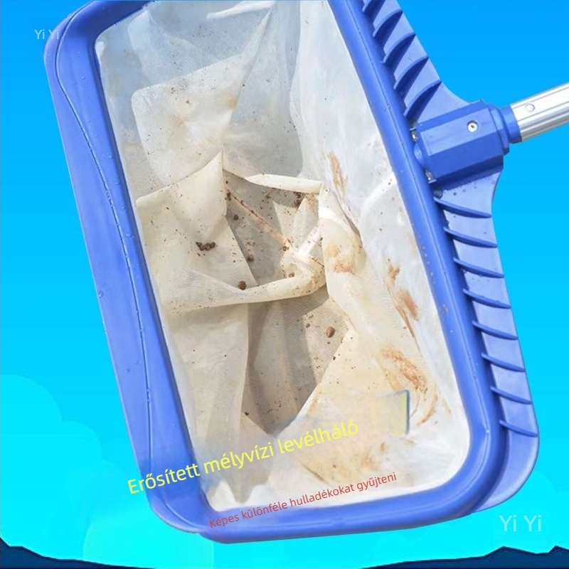 Medence levélgyűjtő háló teleszkópos nyéllel – megerősített mélyvíz felülettisztító eszköz medencékhez és tavakhoz (Cikkszám: tj#y%j#ylznu+lzn%j#u+fg; Kategória: Felfújható medence)