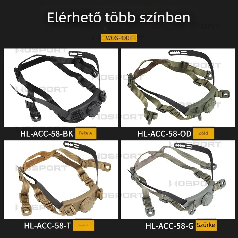 Magas vágású sisak felfüggesztés rögzítő rendszer mérnöki műanyagokból HL-31/HL-32 FAST taktikai sisakokhoz