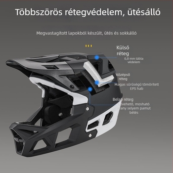 Mountain bike off-road sisak – teljes arcú sisak downhill versenyekhez, PC héj + EPS belső, uniszex felnőtteknek, Zhilian márka, testreszabható minta és logónyomtatás