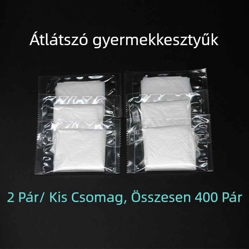 Egyszer használatos polietilen kesztyűk, átlátszóak, normál vastagságúak, logóval testreszabhatóak