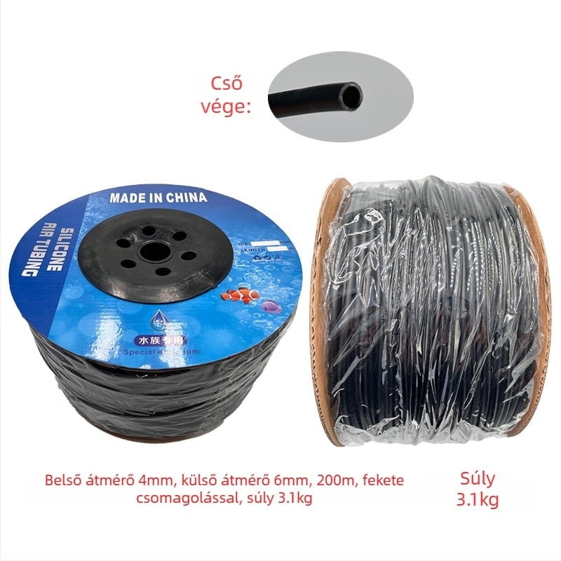 PVC akváriumi légcső – ellenáll a magas és alacsony hőmérsékletnek, maximális tömeg 5.5