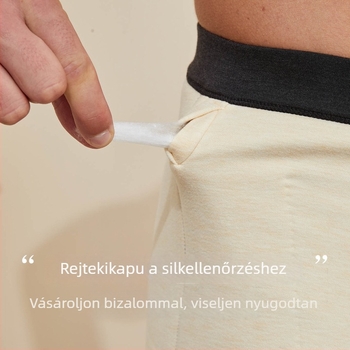 Tangge Selyemmel töltött vastag termo nadrág férfiak és nők számára, középső derekú, karcsúsított fazon, szélálló alsó réteg