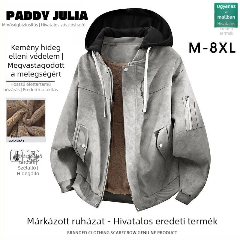Valódi bőr kabát leválasztható kapucnival, cipzárral, ultra rövid hossz, juhbőr