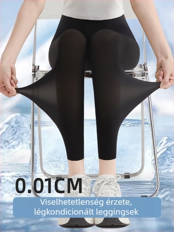 Női ultra vékony cápa leggings, magas derekú, plusz méret, szoros jóga nadrág ice silk anyagból