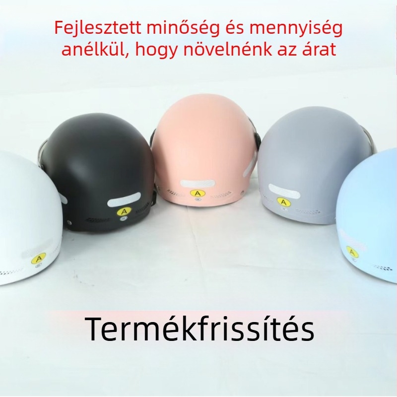Vezetéssel járó fél sisak – polipropilén héj; felnőtteknek; elektromos járművekhez; nyár; tanúsítva vállalati standardok szerint
