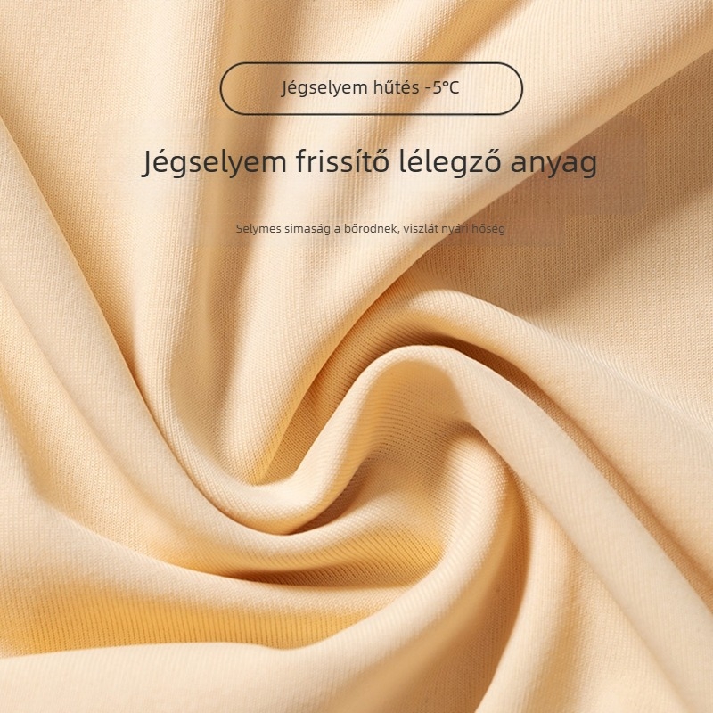 Női ice silk dupla rétegű biztonsági nadrág, varrás nélküli, magas derék, nyárra, expozíció elleni védelem