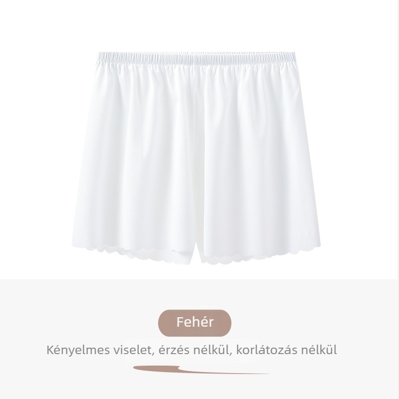 Női Biztonsági Nadrág Nyárra – Nylon Kötött, Középső Derék, Egyszínű, Anti-Expozíció Funkció