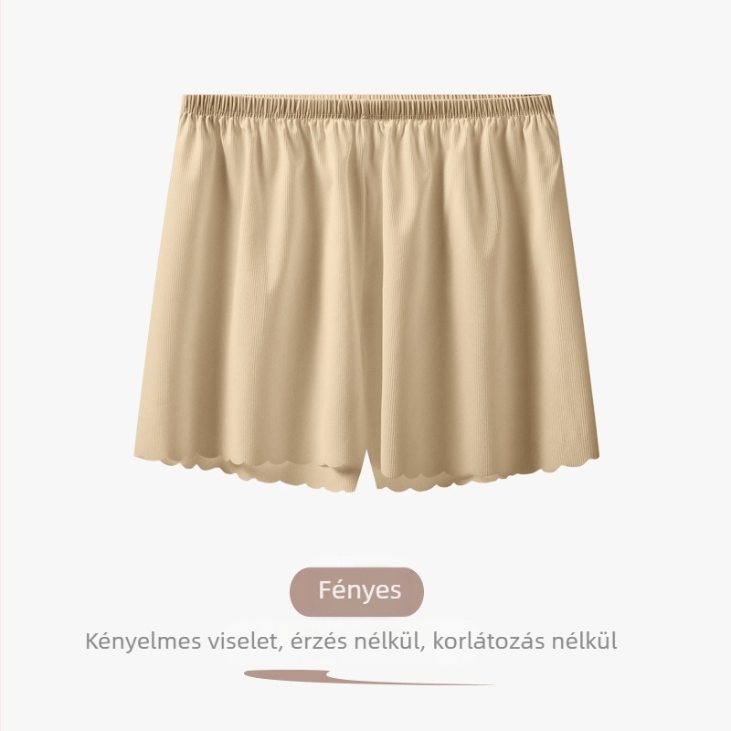 Női Biztonsági Nadrág Nyárra – Nylon Kötött, Középső Derék, Egyszínű, Anti-Expozíció Funkció