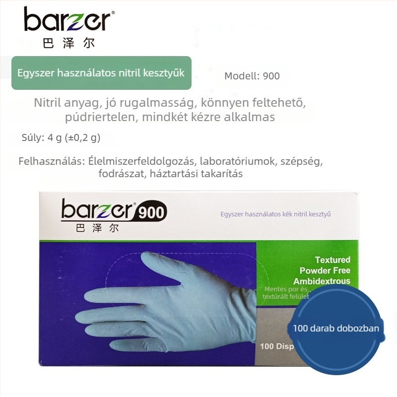 Bazel egyszer használatos nitril kesztyűk otthoni és ipari felhasználásra