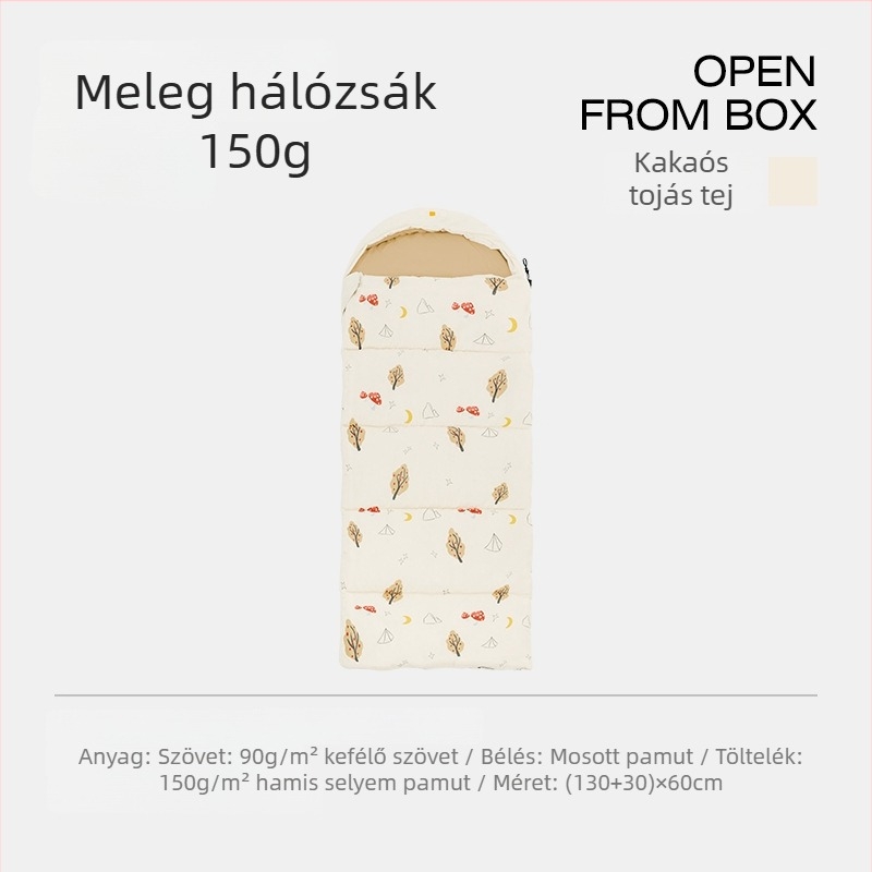 Camping Box Gyerekeknek kültéri mumia-stílusú hálózsák – téli vastag, hidegálló kempingezéshez