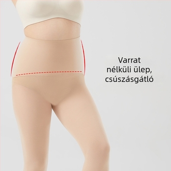 Plusz méretű seamless harisnyanadrág 80D velúr hatású, vastagítás, anti-snag, tavasz–ősz