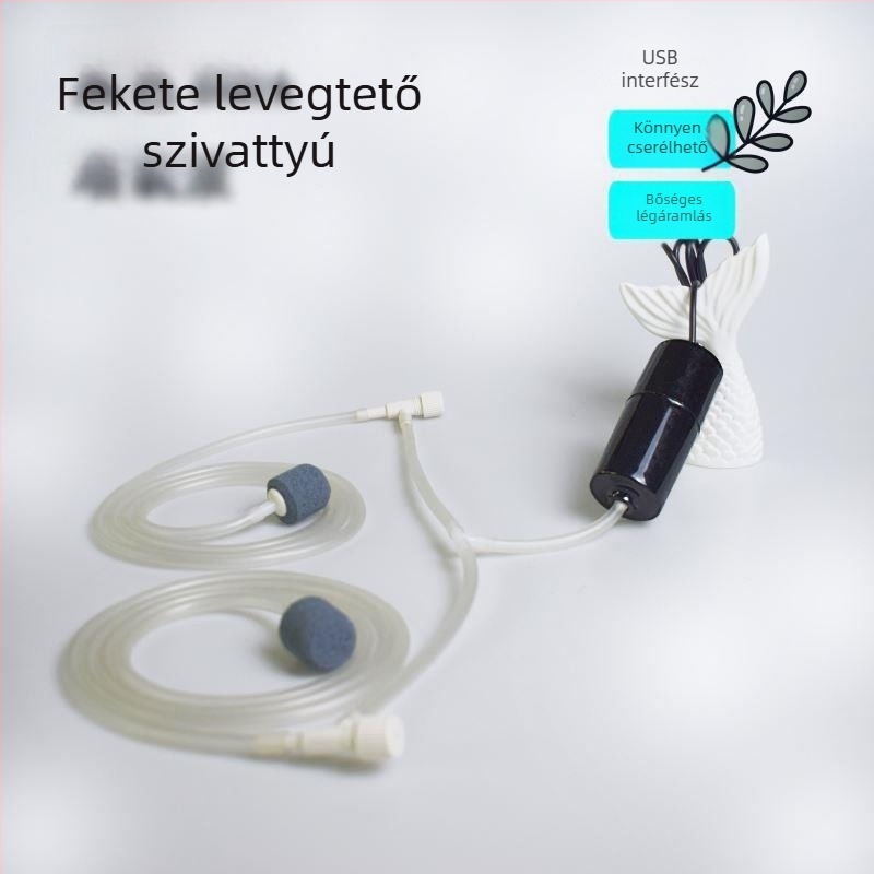 Német minőségű akváriumi oxigénpumpa — rendkívül csendes oxigénellátó pumpa otthoni használatra, kis halak számára