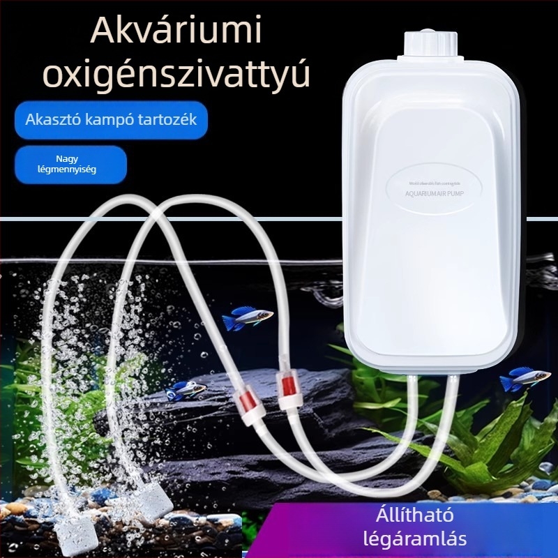 Akváriumi oxigénpumpa, AC táplálás, tömeg 203 g, márka General climbing