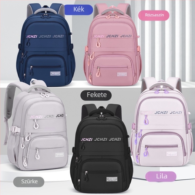 Középiskolai hátizsák - Nagy kapacitású nylon, lélegző, vízálló, ultra könnyű, légpárnás vállpántok, gerincvédő