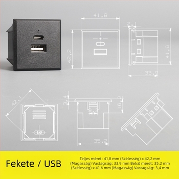 Áramkiválasztó asztali aljzat modul ötlyukú és háromlyukú aljzatokkal, beépített AC tápcsatlakozó