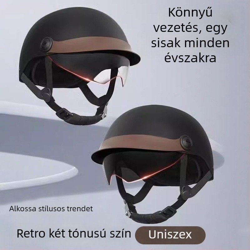 Savillon ABS félarcú sisak napellenzővel minden évszakra