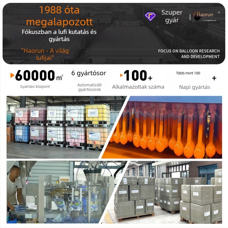 Latex lufi - kerek forma, nyomtatott logó, rajzfilm mintázat