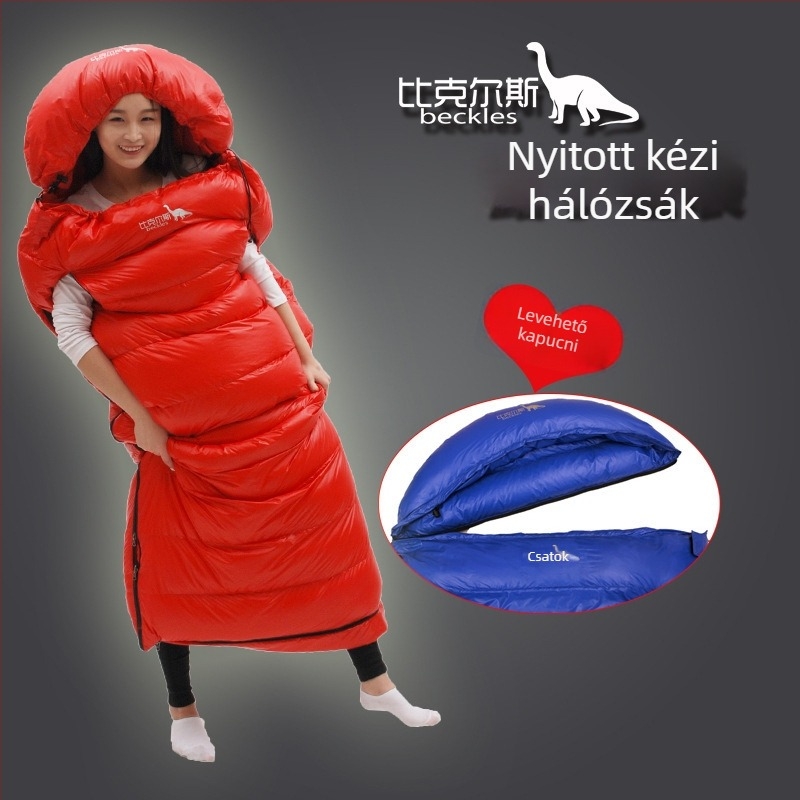 Bills Könnyű felnőtt hálzsák szabadtéri kempingezéshez, külső és belső nylon, boríték-stílus