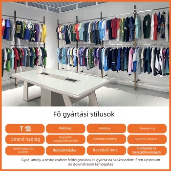 Férfi softball dzseki digitális nyomással, csíkos mintázat, kerek nyakú, bő szabás, fő anyag poliészter 99%